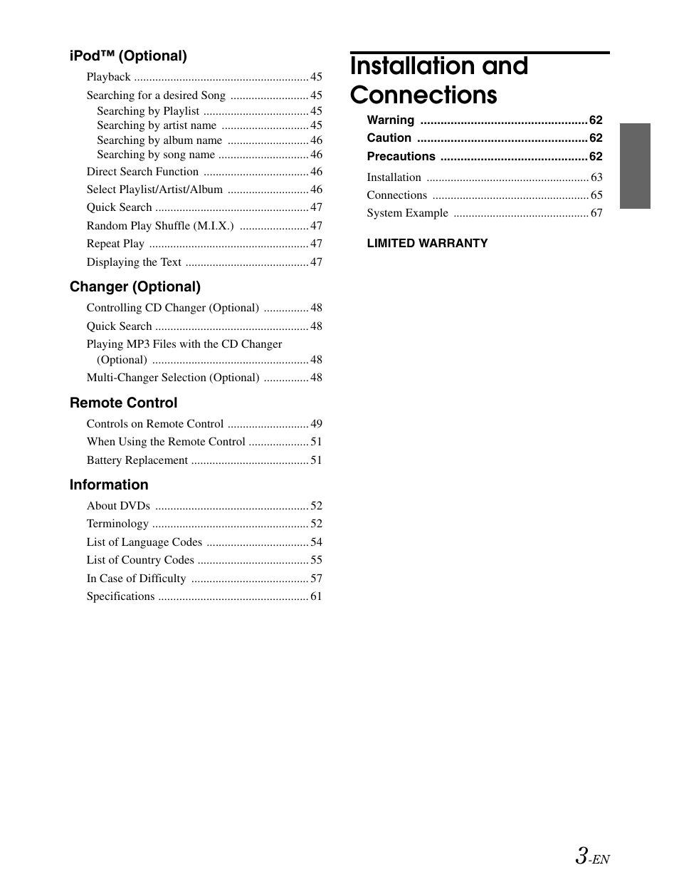 Installation and connections | Alpine DVA-9861 User Manual | Page 5 / 73