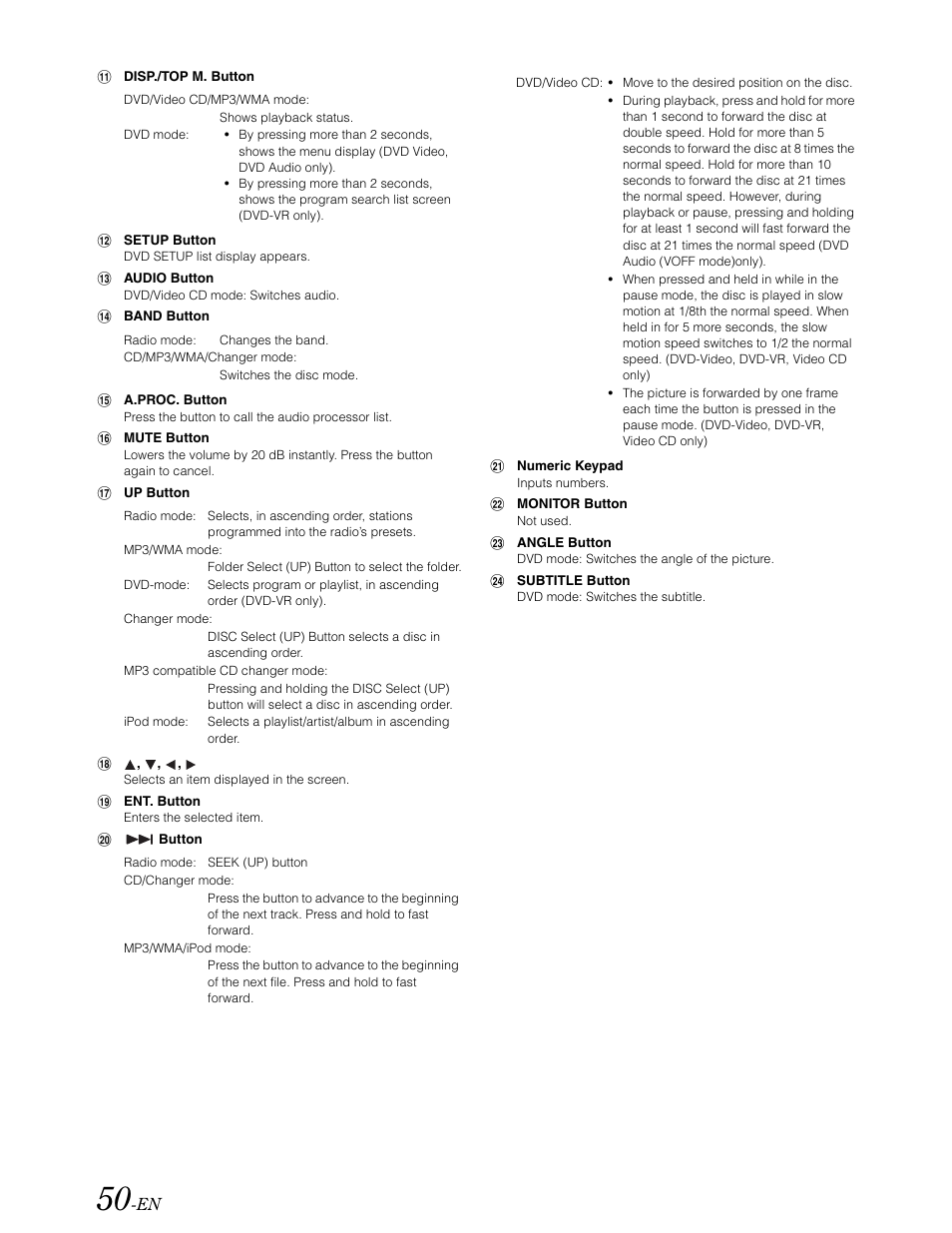 Alpine DVA-9861 User Manual | Page 52 / 73