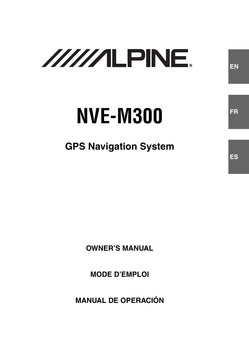 Alpine NVE-M300 User Manual | 30 pages