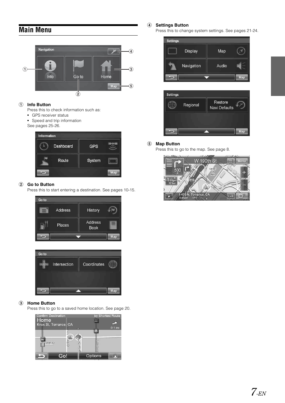 Main menu | Alpine NVE-M300 User Manual | Page 9 / 30