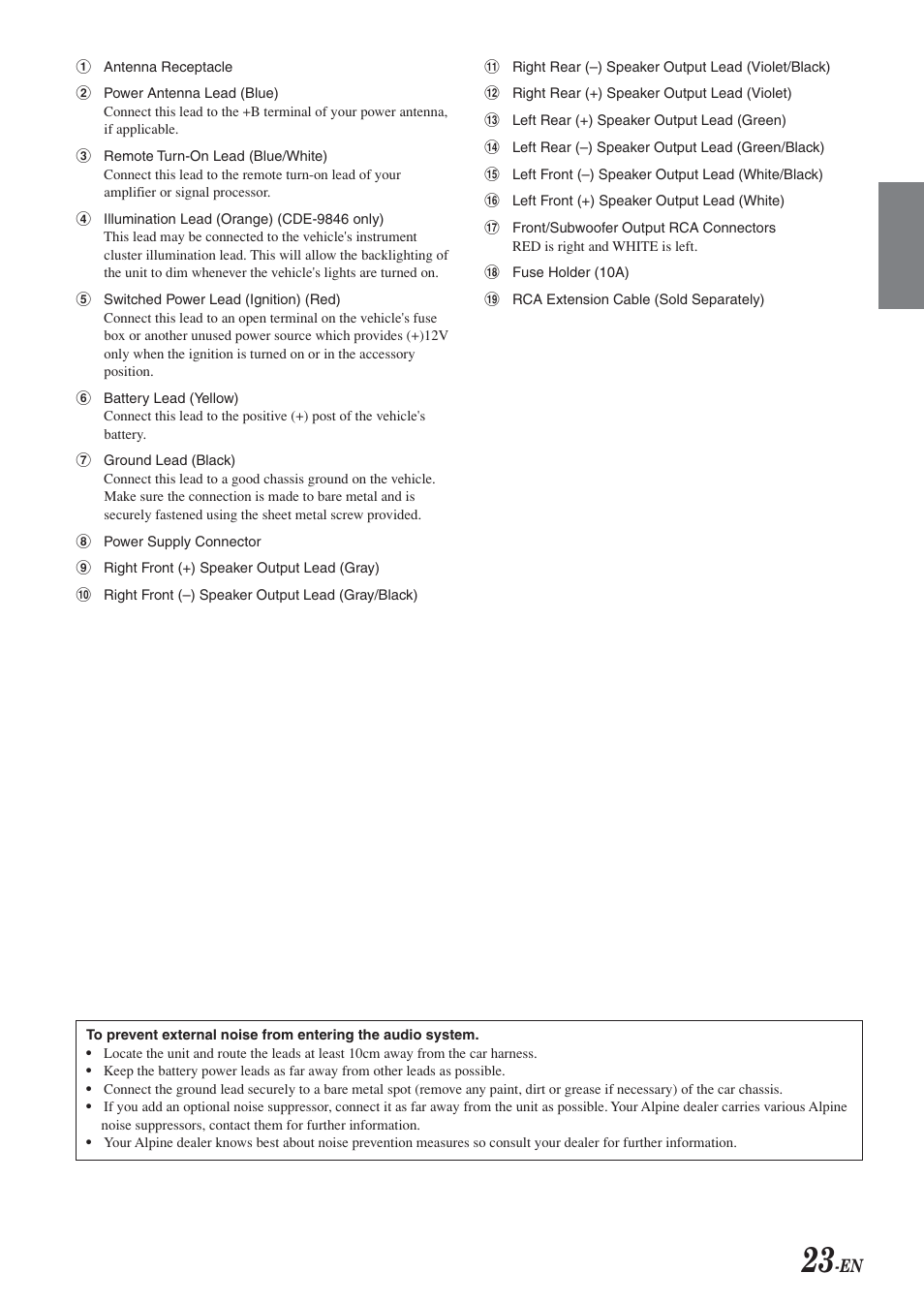 Alpine CDE-9846 User Manual | Page 24 / 72