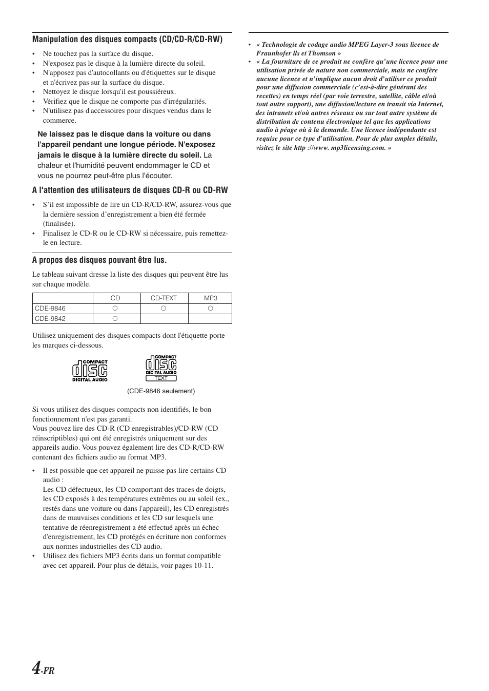 Alpine CDE-9846 User Manual | Page 29 / 72