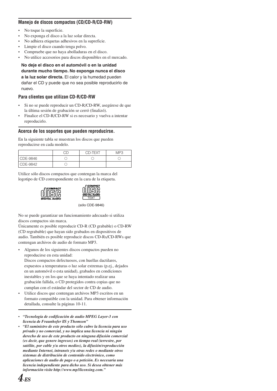 Alpine CDE-9846 User Manual | Page 53 / 72