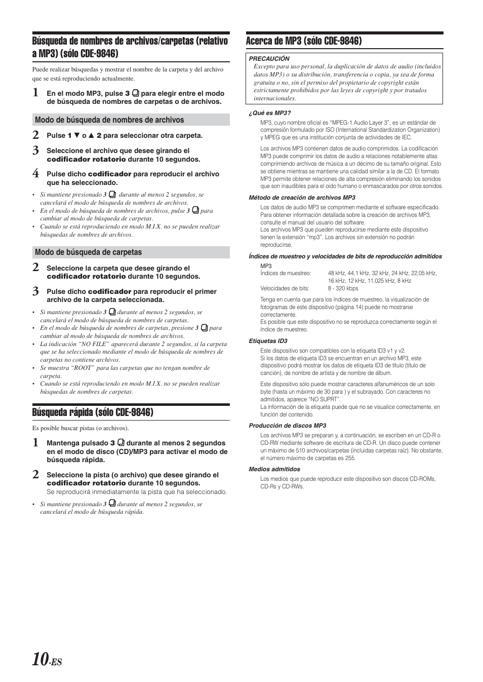 Búsqueda rápida (sólo cde-9846) | Alpine CDE-9846 User Manual | Page 59 / 72
