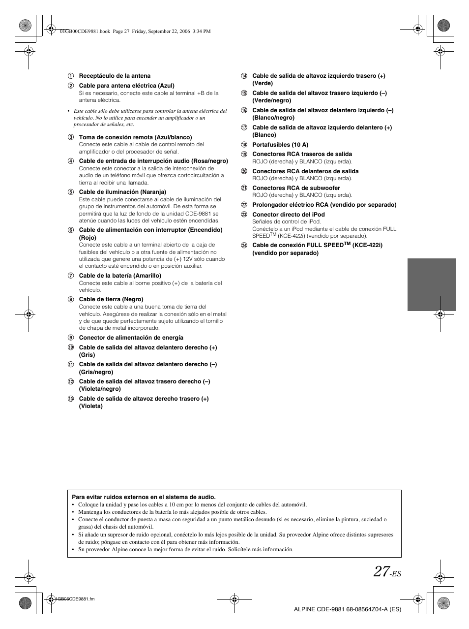 Alpine CDE-9881 User Manual | Page 87 / 88