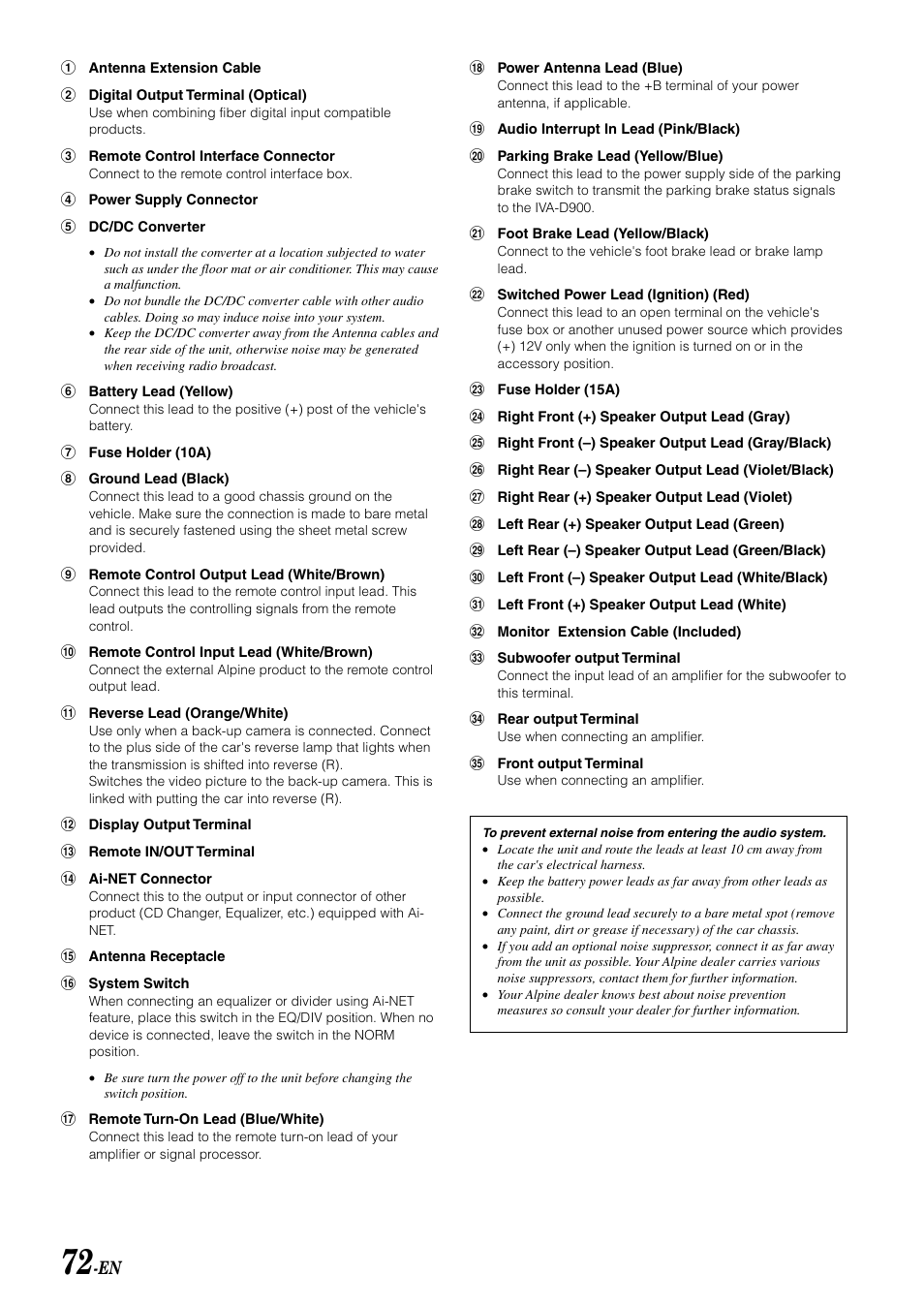 Alpine MOBILE MULTIMEDIA STATION IVA-D900 User Manual | Page 74 / 79