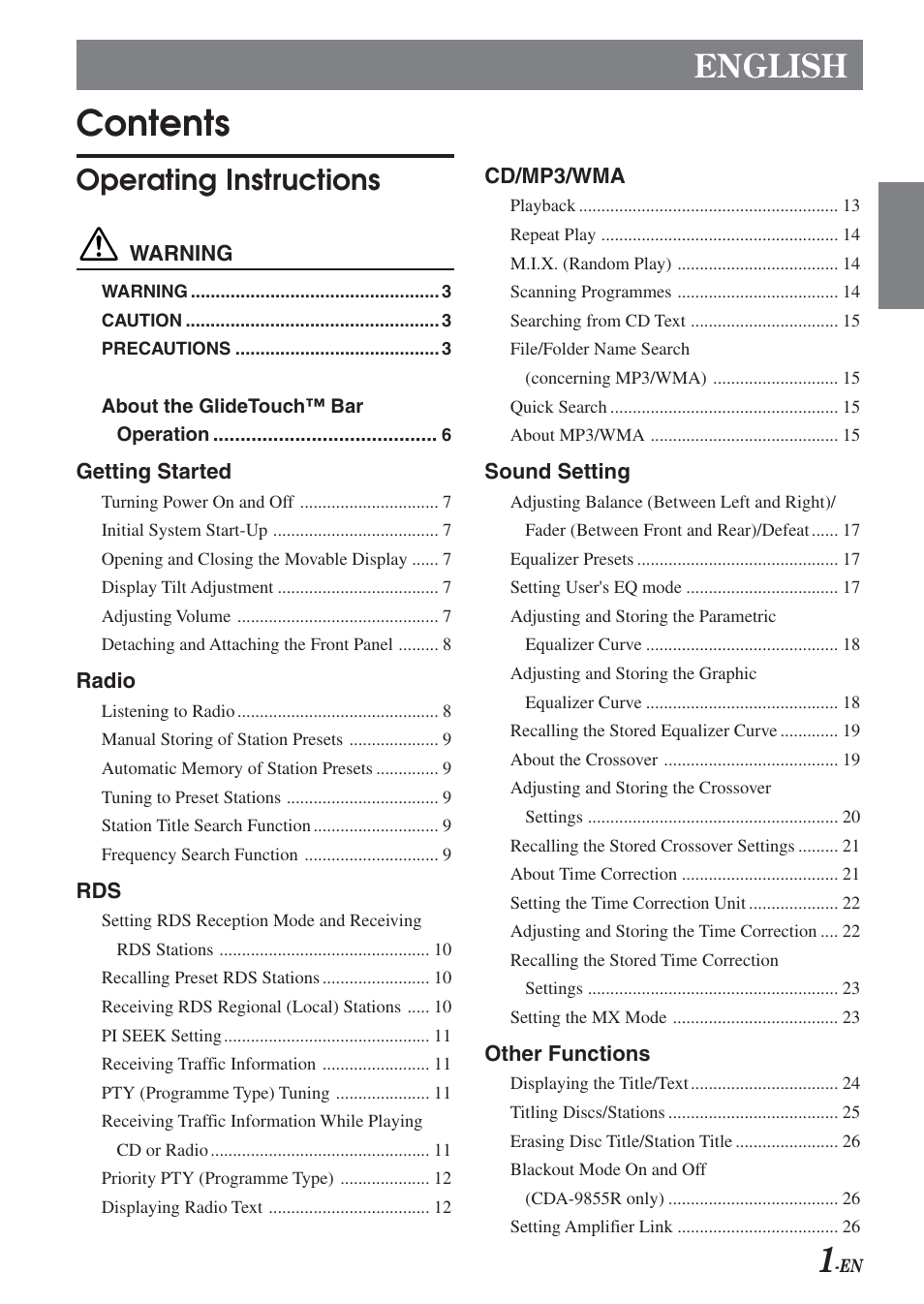 Alpine CDA-9855R User Manual | Page 2 / 49