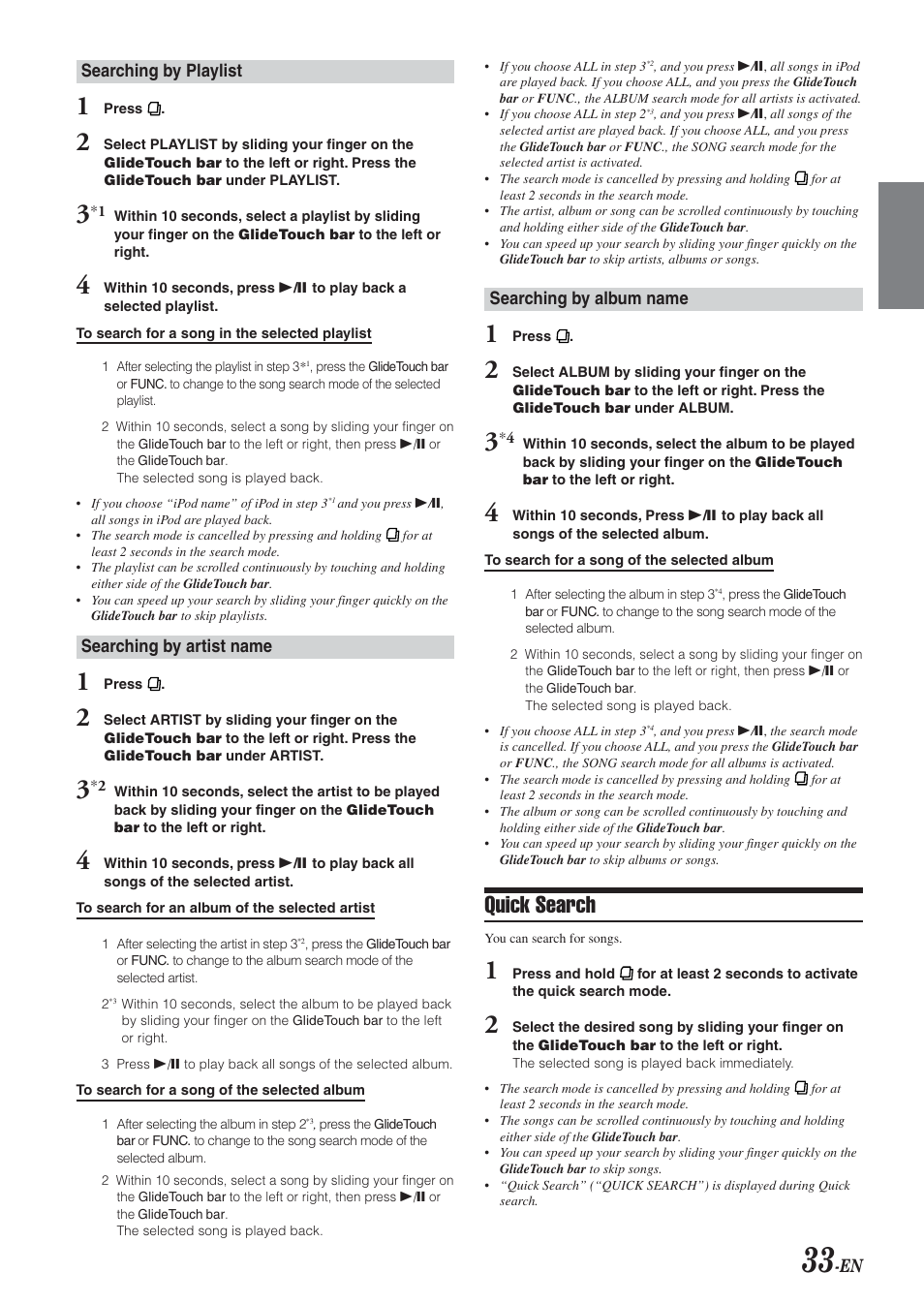 Quick search | Alpine CDA-9855R User Manual | Page 34 / 49