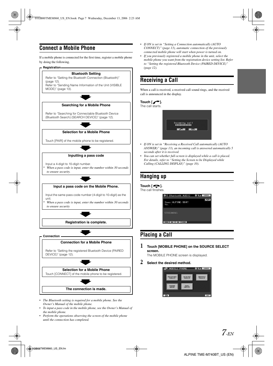 Alpine TME-M740BT User Manual | Page 9 / 64