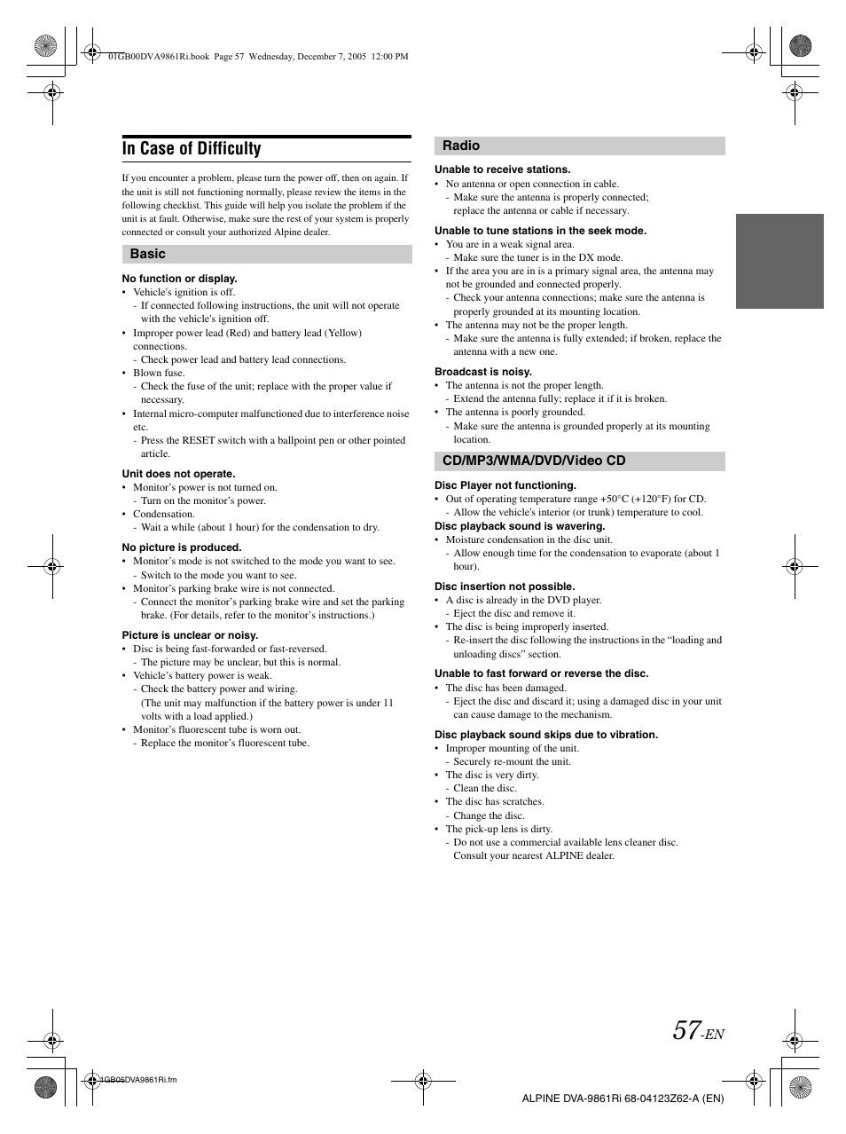 Alpine DVA-9861Ri User Manual | Page 58 / 76