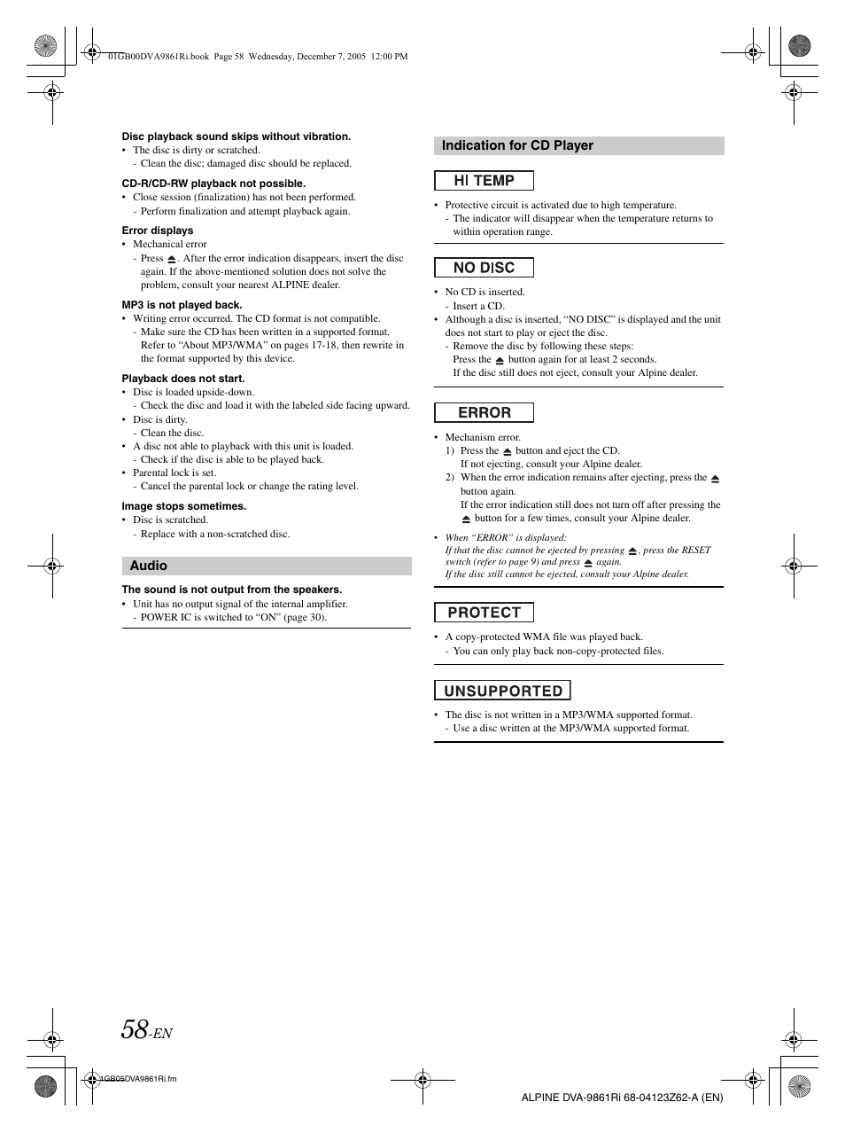 Alpine DVA-9861Ri User Manual | Page 59 / 76