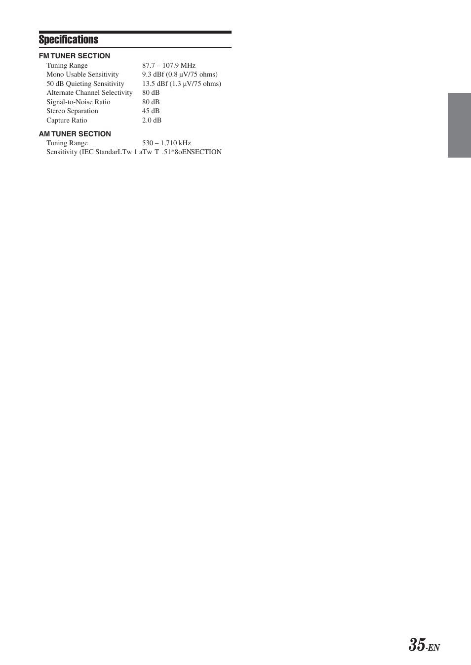 Specifications | Alpine CDA-9830 User Manual | Page 37 / 42
