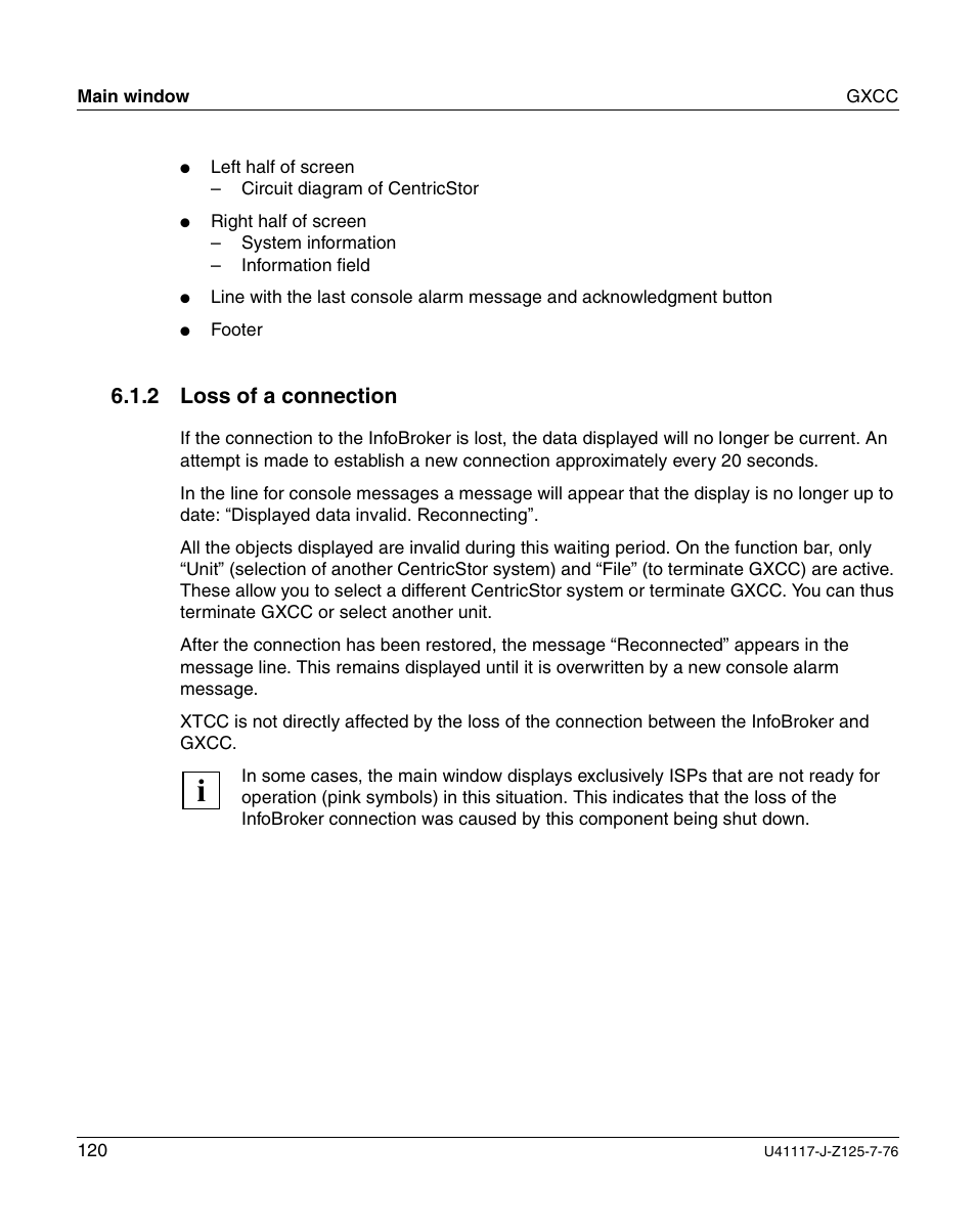 Loss of a connection, 2 loss of a connection | FUJITSU CentricStor V3.1D User Manual | Page 120 / 640