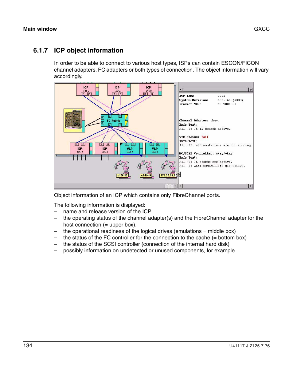 Icp object information, Ee the, 7 icp object information | FUJITSU CentricStor V3.1D User Manual | Page 134 / 640