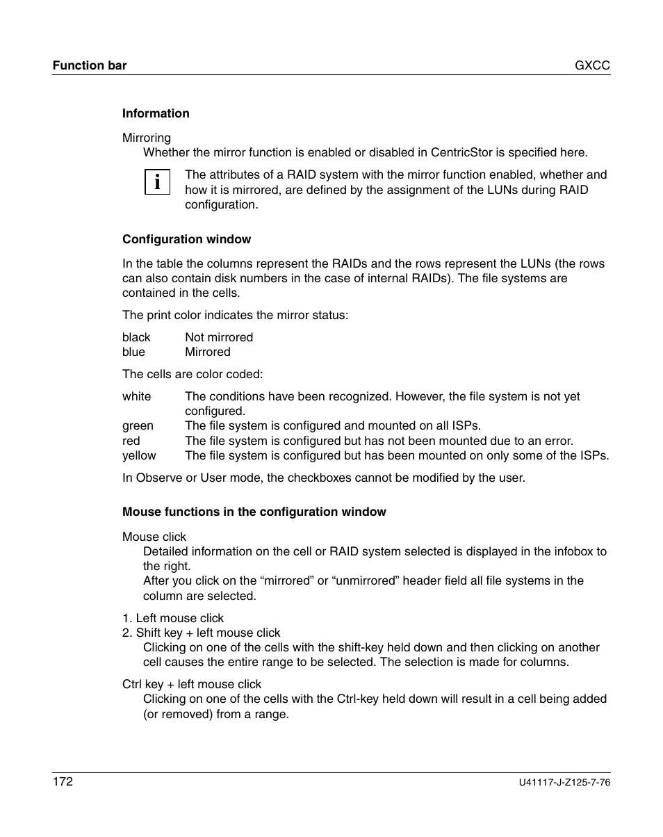 FUJITSU CentricStor V3.1D User Manual | Page 172 / 640