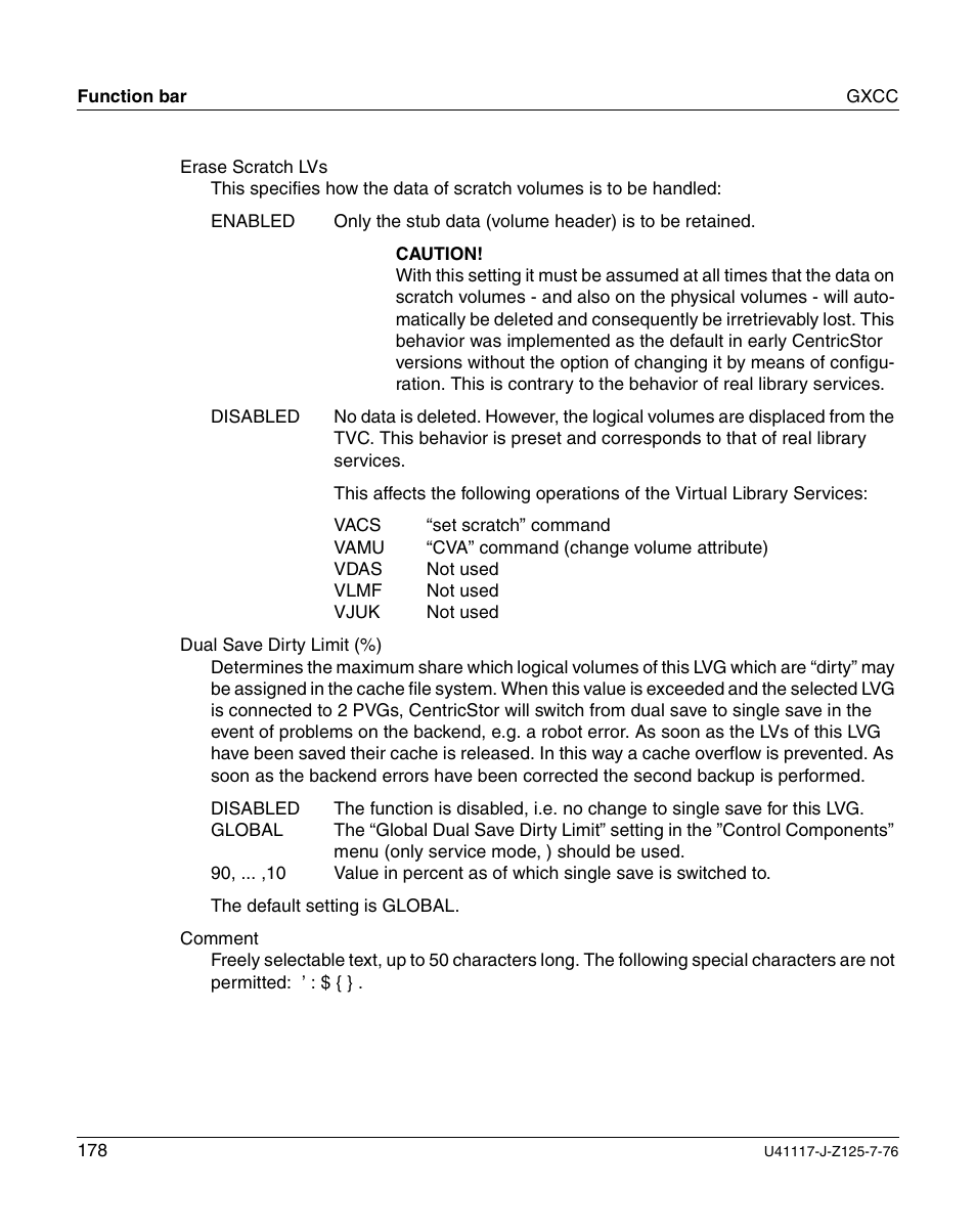 FUJITSU CentricStor V3.1D User Manual | Page 178 / 640