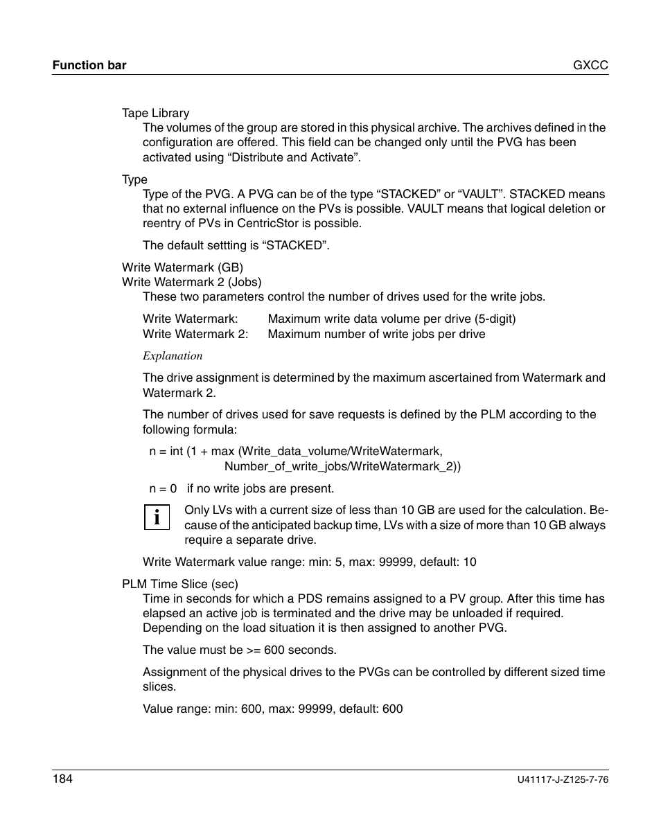 FUJITSU CentricStor V3.1D User Manual | Page 184 / 640