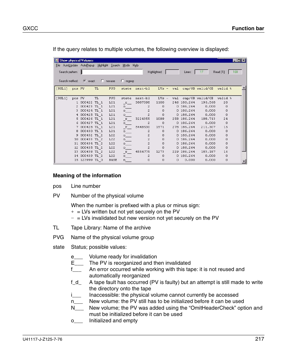 FUJITSU CentricStor V3.1D User Manual | Page 217 / 640