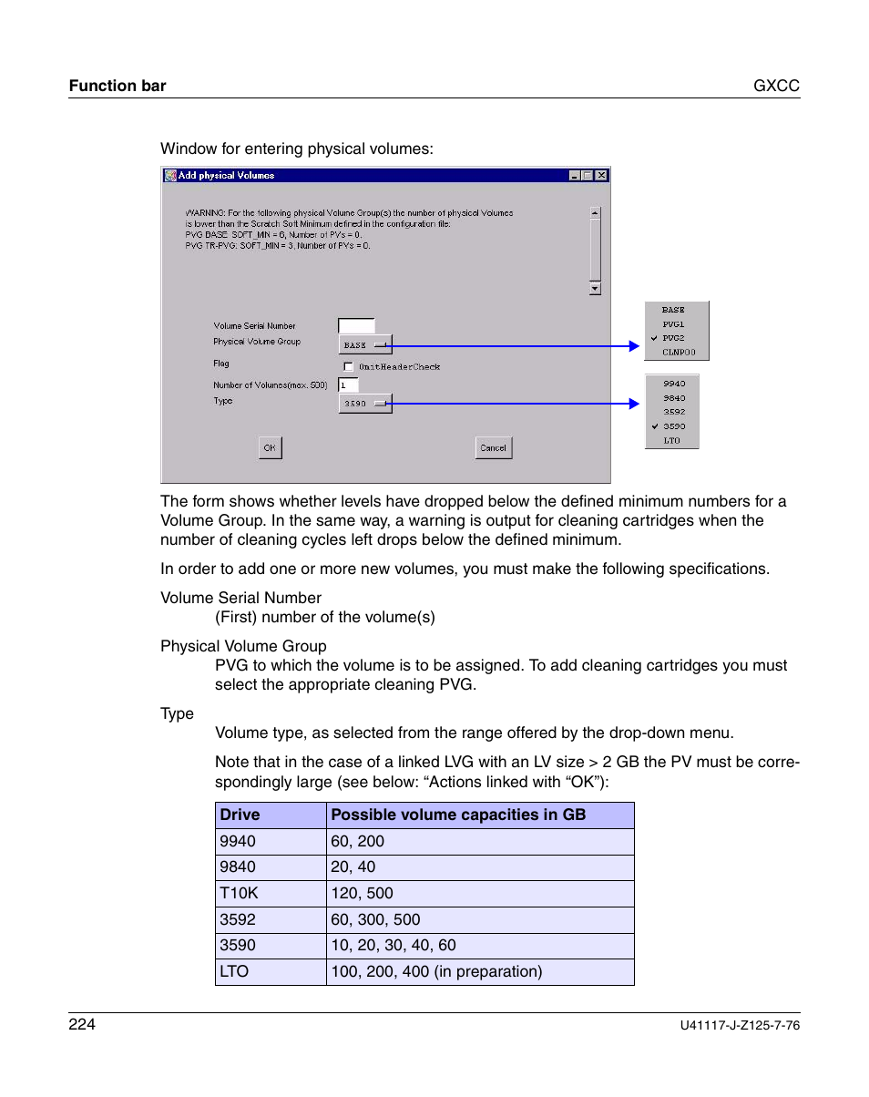 FUJITSU CentricStor V3.1D User Manual | Page 224 / 640