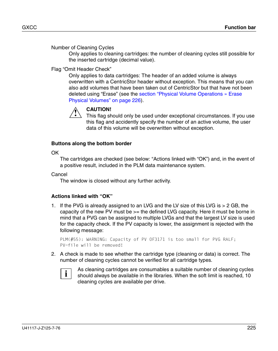 FUJITSU CentricStor V3.1D User Manual | Page 225 / 640