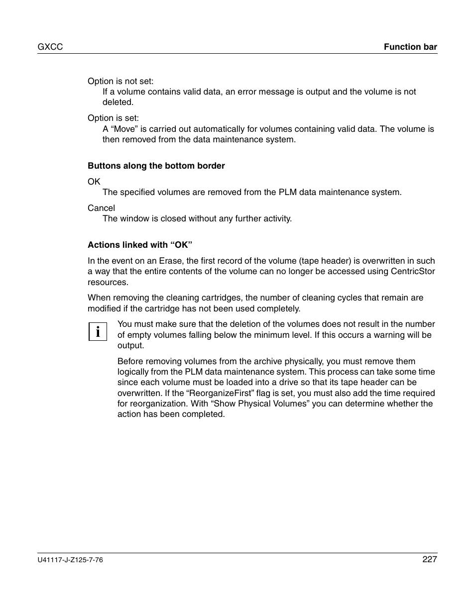 FUJITSU CentricStor V3.1D User Manual | Page 227 / 640