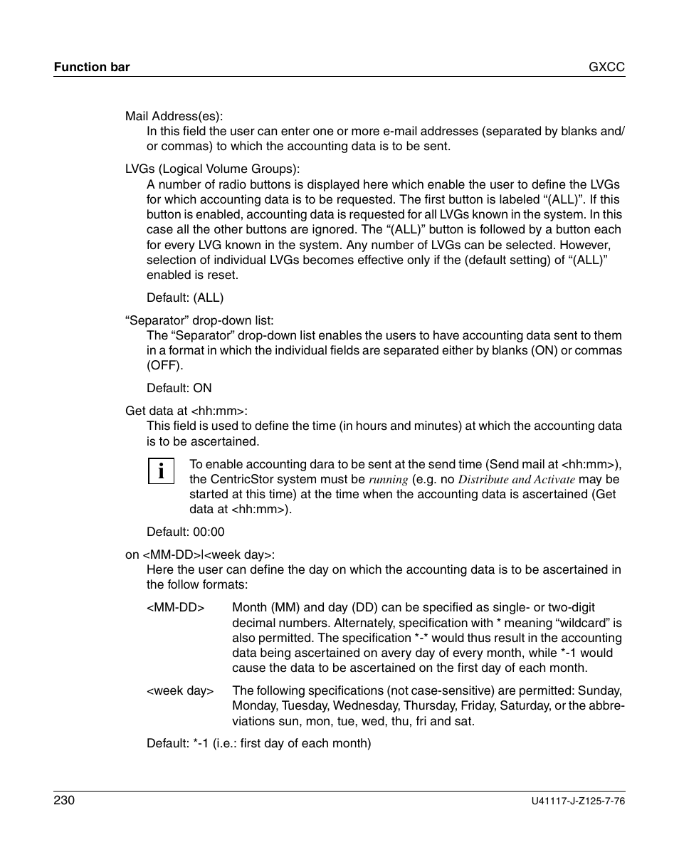 FUJITSU CentricStor V3.1D User Manual | Page 230 / 640