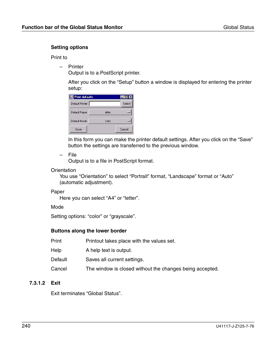 Exit | FUJITSU CentricStor V3.1D User Manual | Page 240 / 640