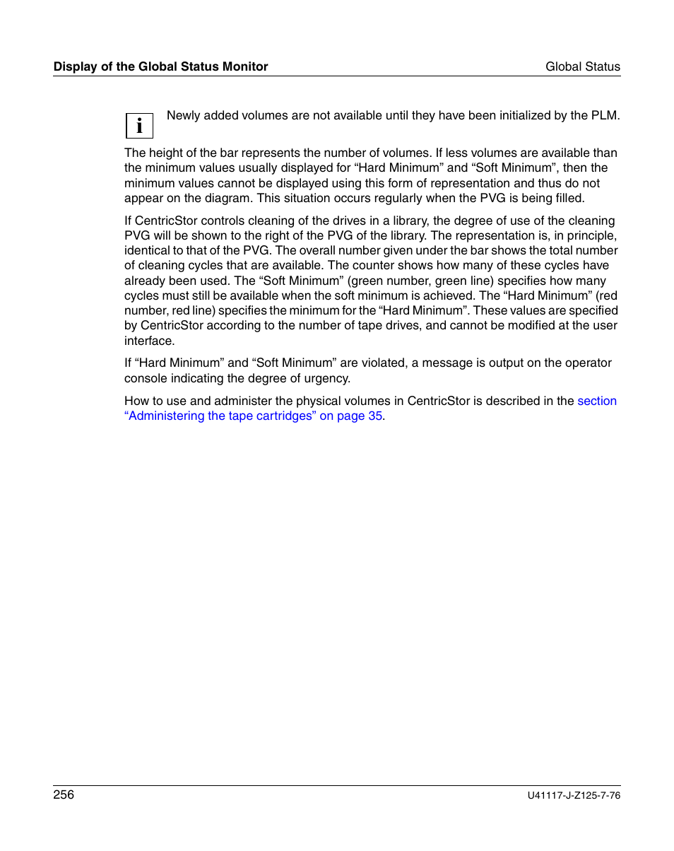 FUJITSU CentricStor V3.1D User Manual | Page 256 / 640
