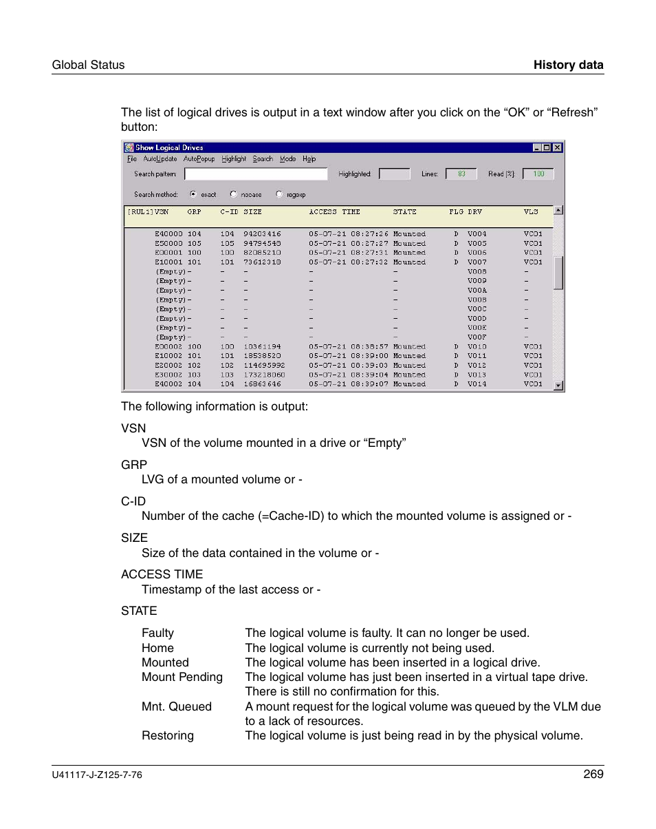 FUJITSU CentricStor V3.1D User Manual | Page 269 / 640