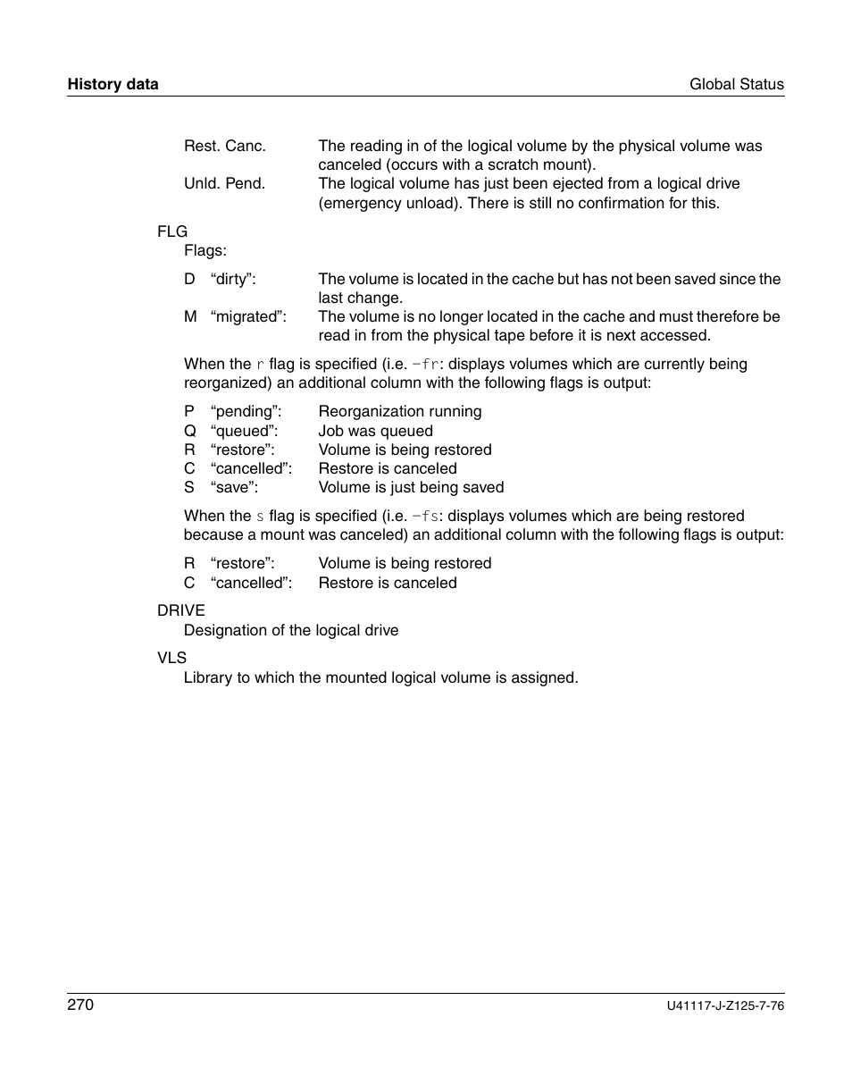 FUJITSU CentricStor V3.1D User Manual | Page 270 / 640