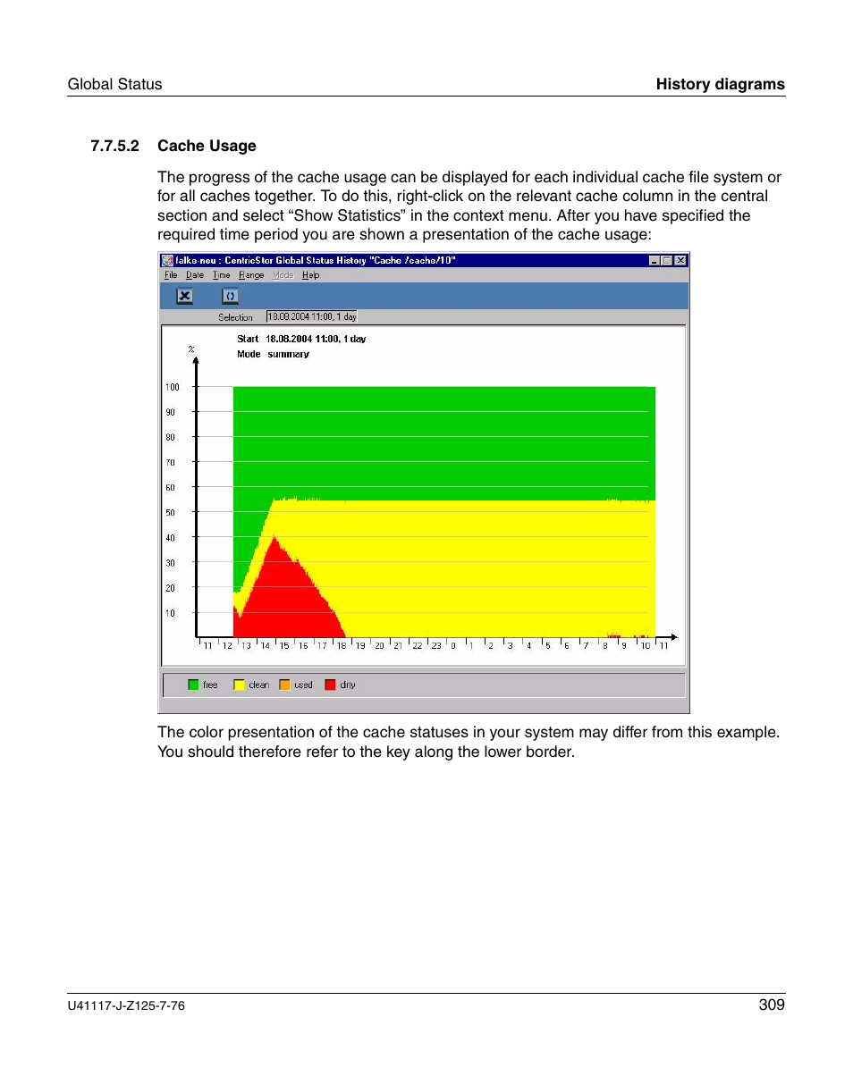 Cache usage | FUJITSU CentricStor V3.1D User Manual | Page 309 / 640