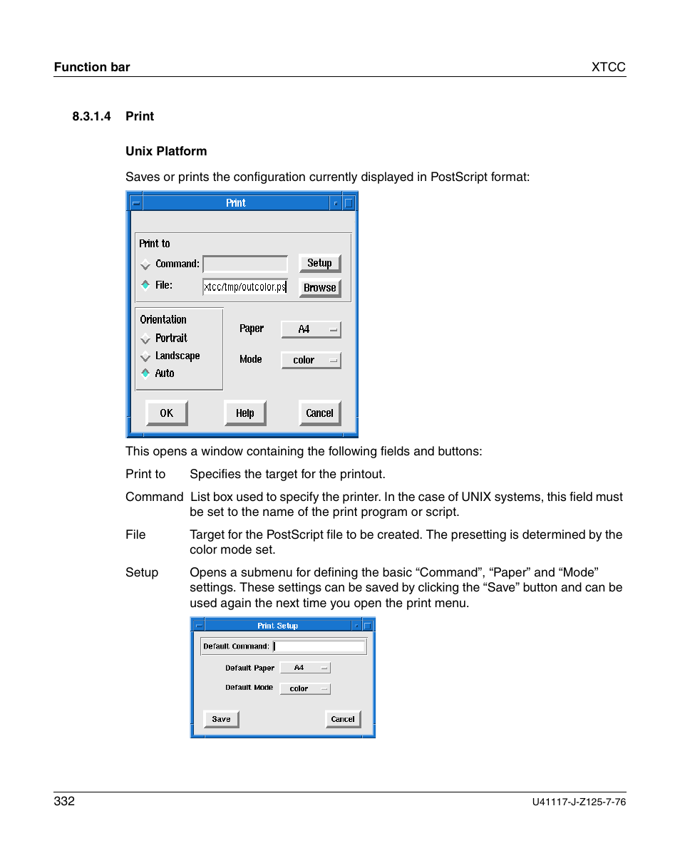 Print | FUJITSU CentricStor V3.1D User Manual | Page 332 / 640