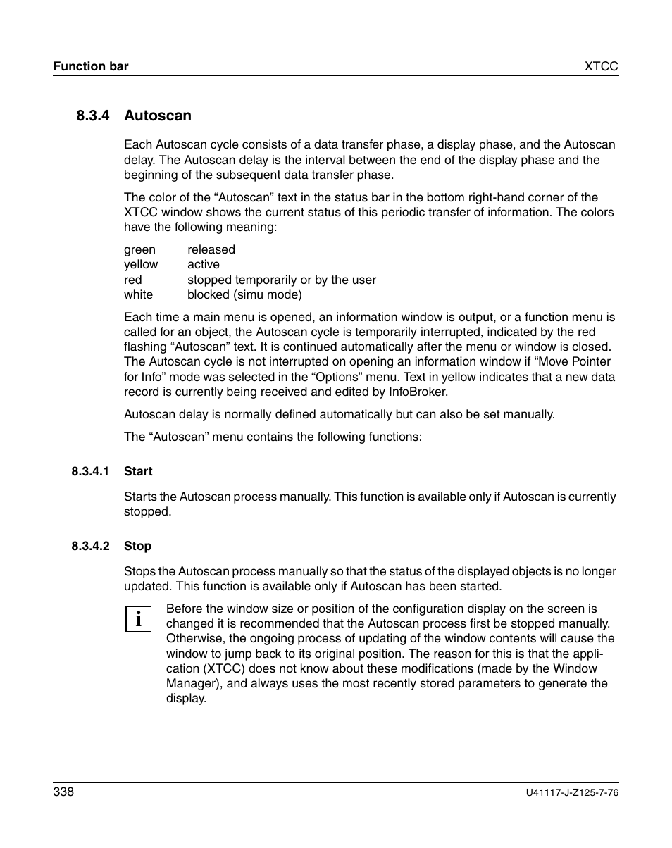 Autoscan, Start, Stop | FUJITSU CentricStor V3.1D User Manual | Page 338 / 640