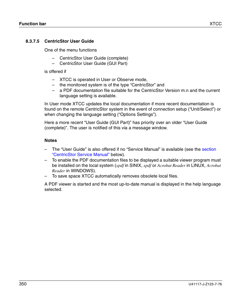 Centricstor user guide, Benutzerhandbuch, User guid | FUJITSU CentricStor V3.1D User Manual | Page 350 / 640