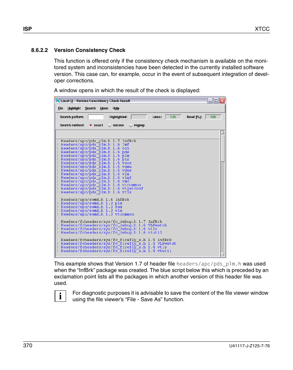 Version consistency check | FUJITSU CentricStor V3.1D User Manual | Page 370 / 640