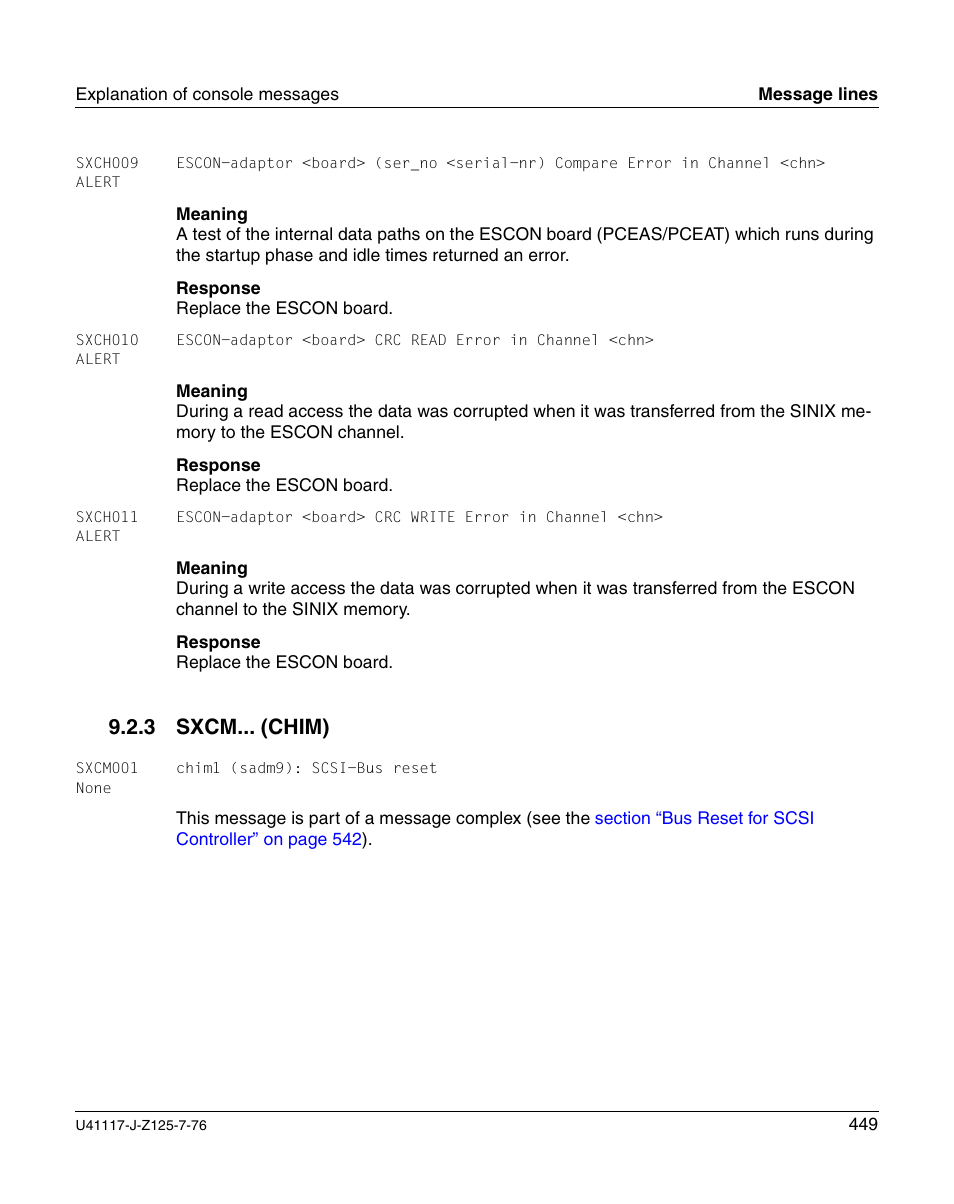 Sxcm... (chim), 3 sxcm... (chim) | FUJITSU CentricStor V3.1D User Manual | Page 449 / 640