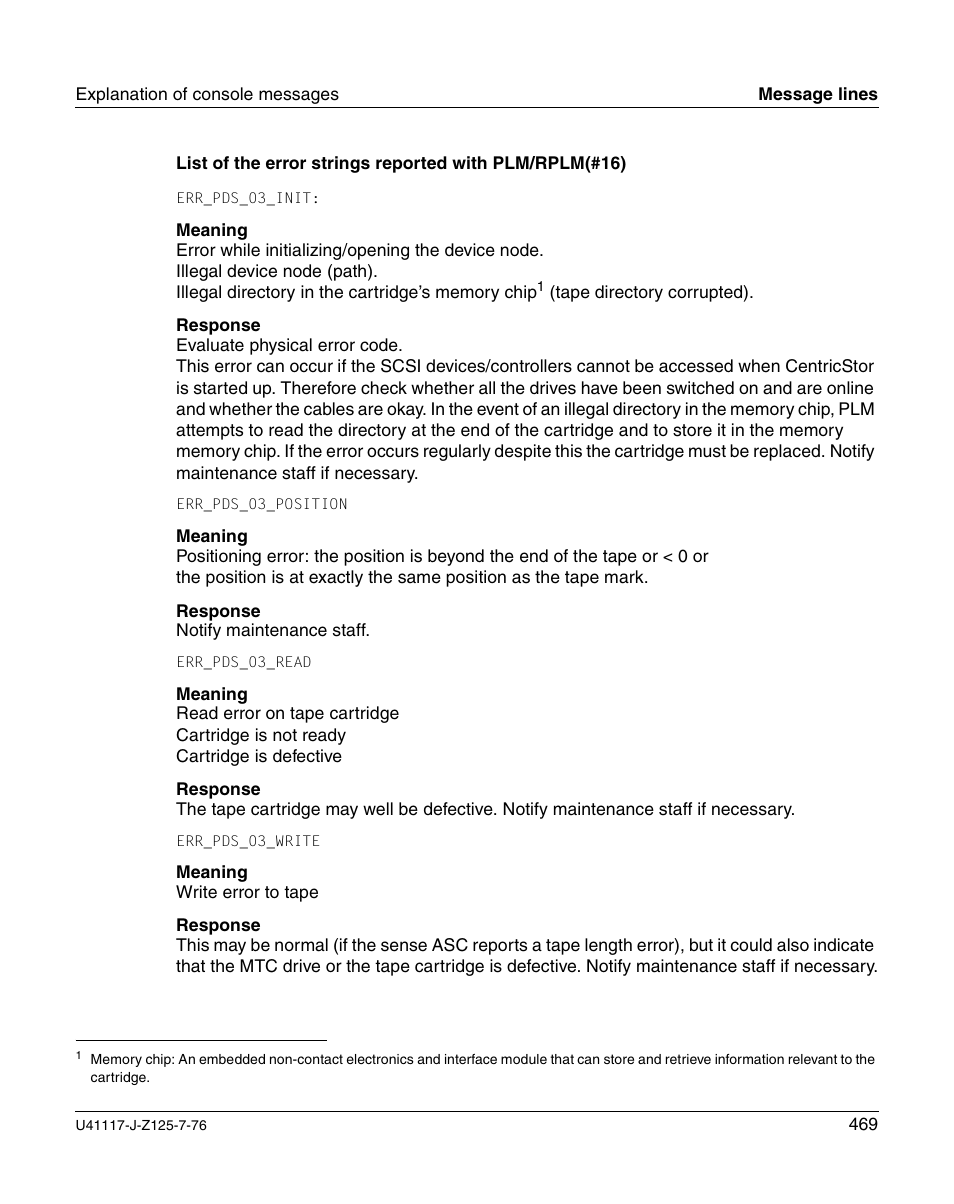 FUJITSU CentricStor V3.1D User Manual | Page 469 / 640