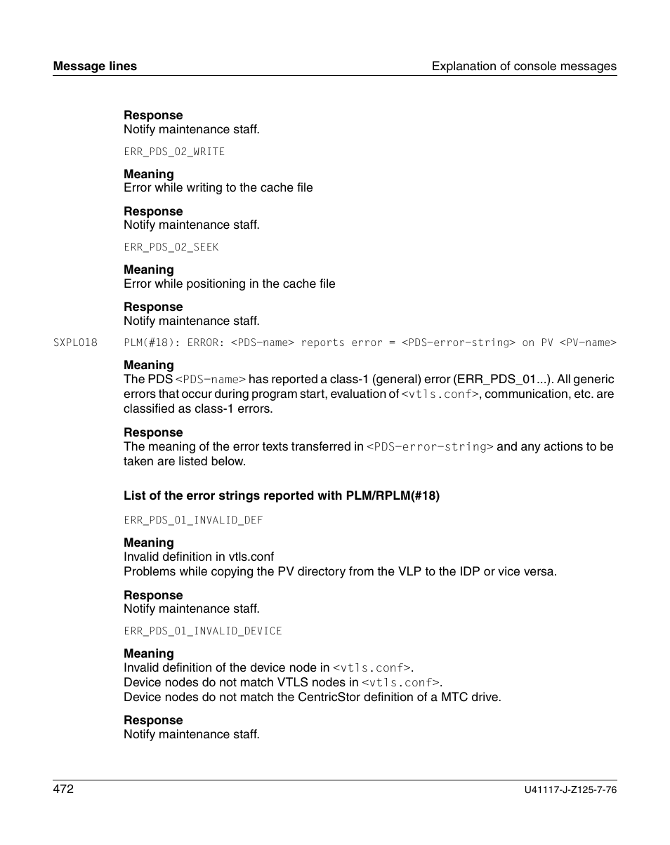 FUJITSU CentricStor V3.1D User Manual | Page 472 / 640