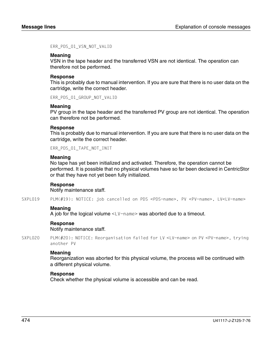 FUJITSU CentricStor V3.1D User Manual | Page 474 / 640
