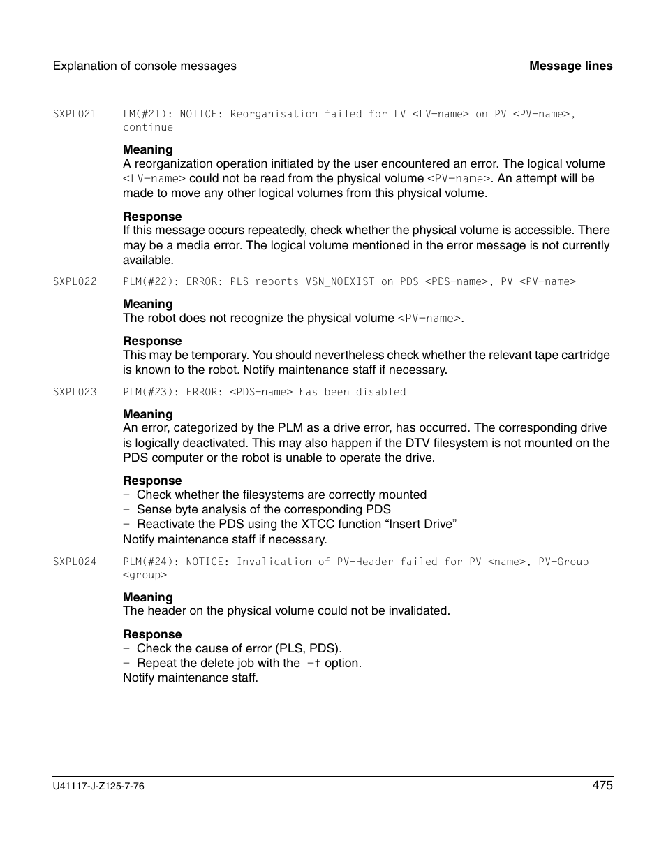 FUJITSU CentricStor V3.1D User Manual | Page 475 / 640
