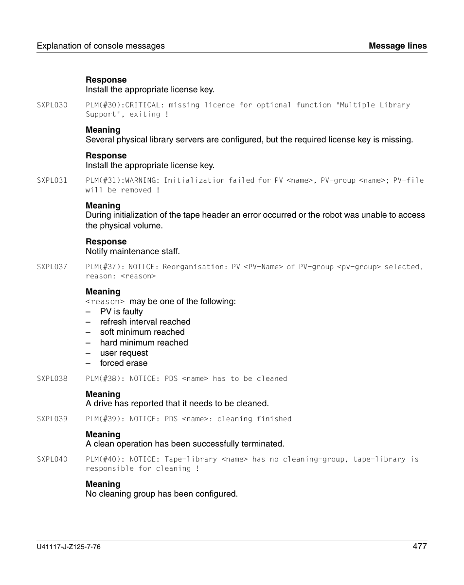 FUJITSU CentricStor V3.1D User Manual | Page 477 / 640