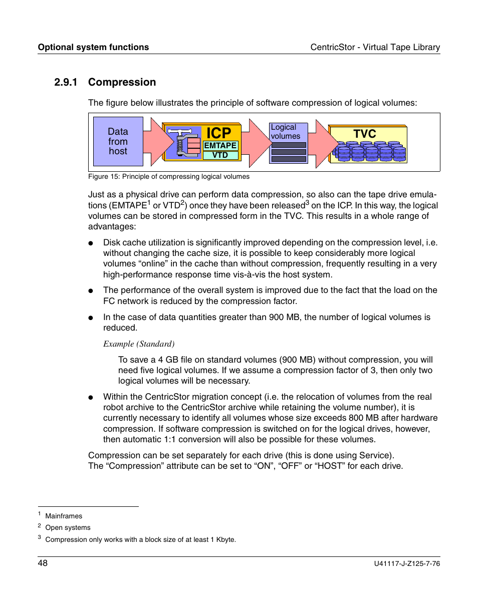 Compression, 1 compression | FUJITSU CentricStor V3.1D User Manual | Page 48 / 640