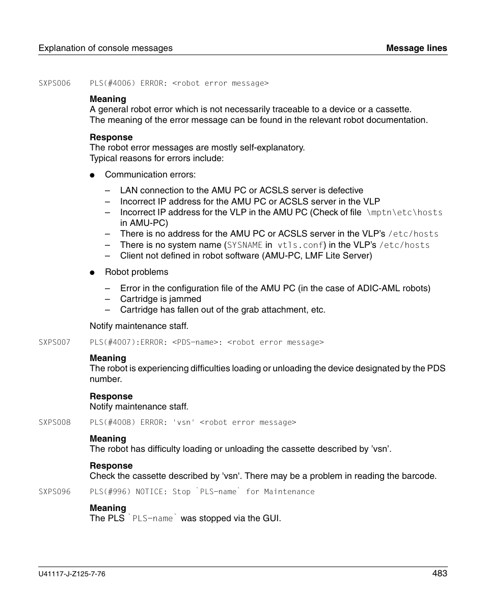 FUJITSU CentricStor V3.1D User Manual | Page 483 / 640