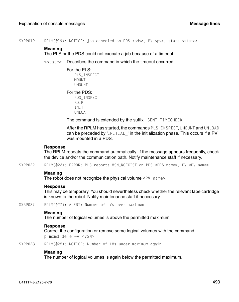 FUJITSU CentricStor V3.1D User Manual | Page 493 / 640