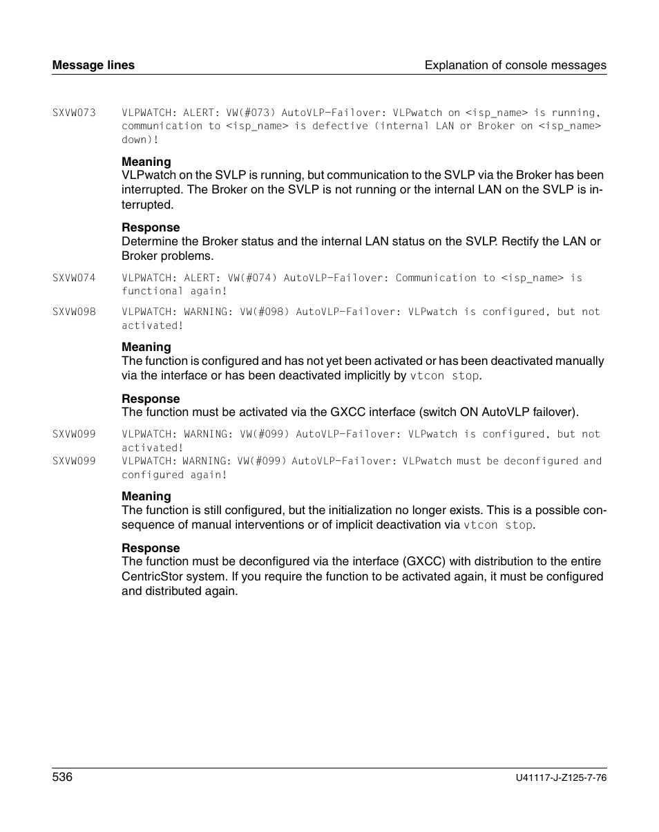 FUJITSU CentricStor V3.1D User Manual | Page 536 / 640