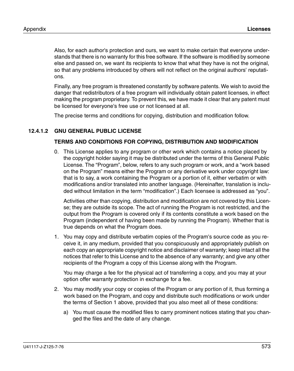 Gnu general public license | FUJITSU CentricStor V3.1D User Manual | Page 573 / 640