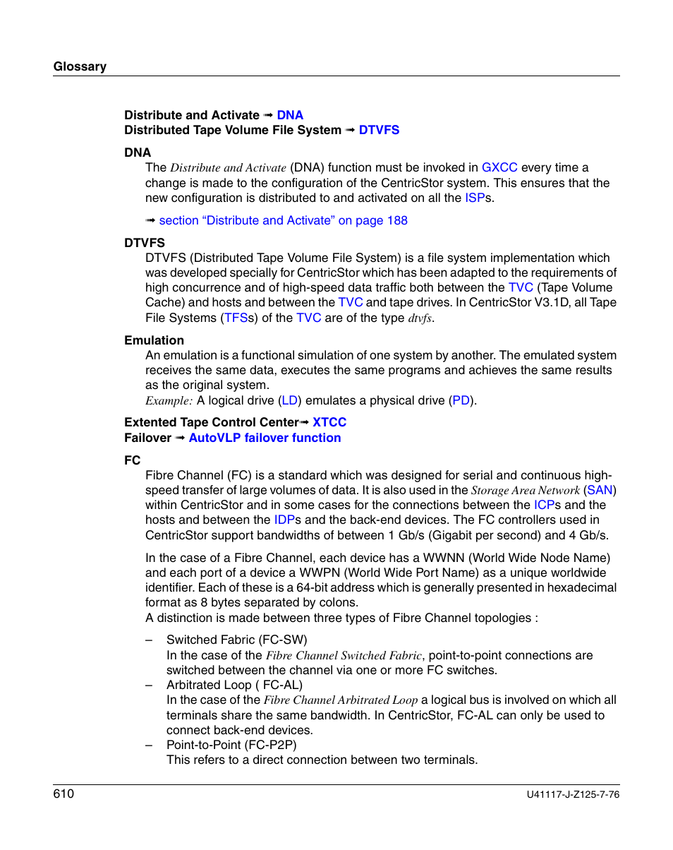 FUJITSU CentricStor V3.1D User Manual | Page 610 / 640