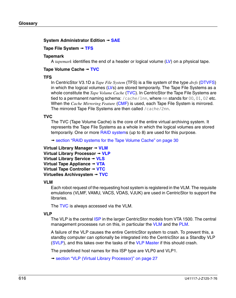 Tapemark | FUJITSU CentricStor V3.1D User Manual | Page 616 / 640