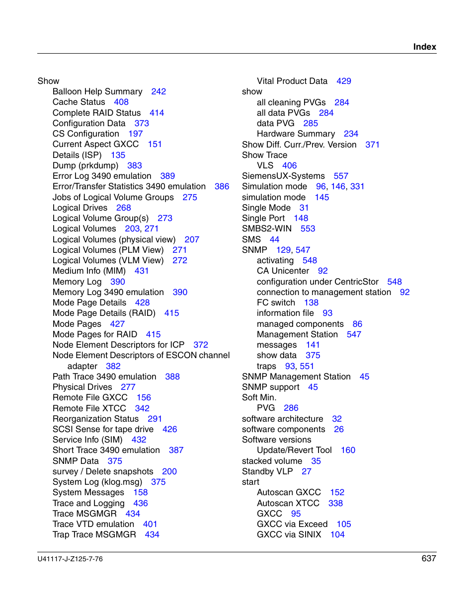 FUJITSU CentricStor V3.1D User Manual | Page 637 / 640