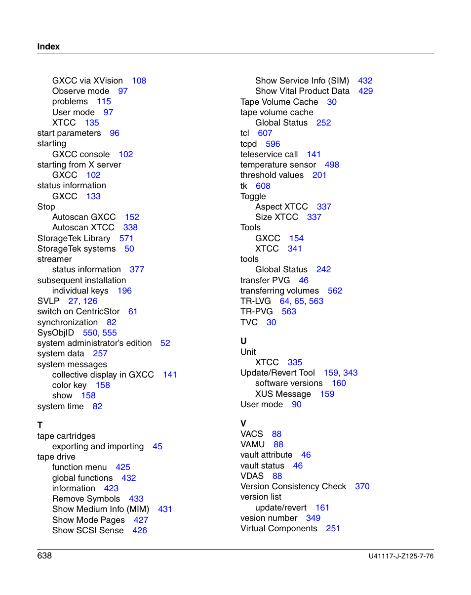 FUJITSU CentricStor V3.1D User Manual | Page 638 / 640